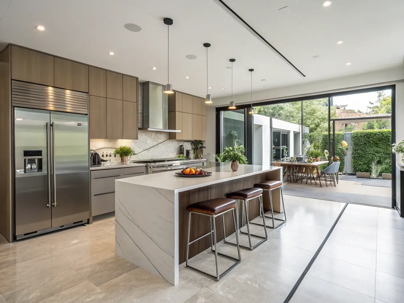 A renovated kitchen featuring modern Italian design with custom-made cabinetry and premium finishes, demonstrating MK Premium Kitchen's renovation capabilities.